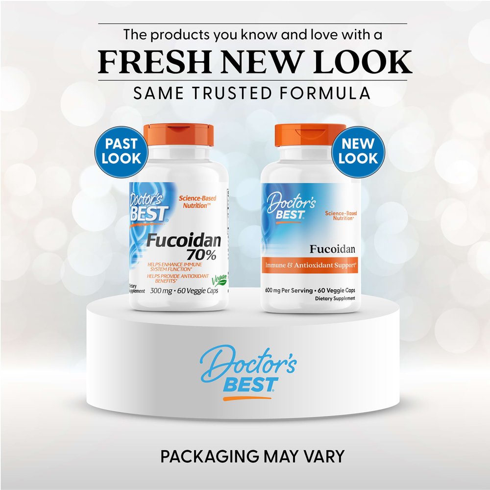 Doctor's Best, фукоидан, 60 растительных капсул (300 мг в капсуле)