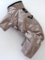 Демисезонный комбинезон с кнопками на животе (унисекс) капучино