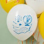 Шар (12''/30 см) Ура, 1 Сентября!, Ассорти, пастель, 2 ст, 25 шт.