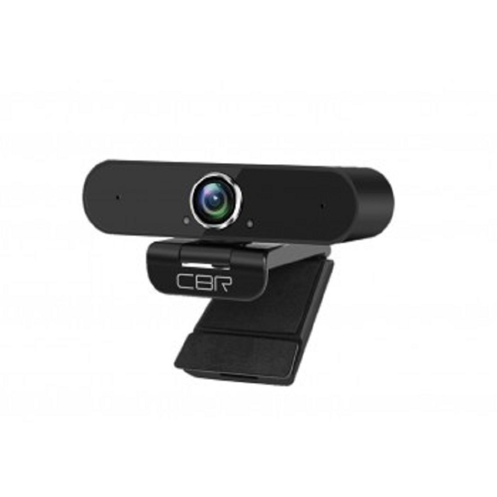 Веб-камера CBR CW 875QHD Black, Веб-камера с матрицей 5 МП, разрешение видео 2560х1440, USB 2.0, встроенный микрофон с шумоподавлением, автофокус, крепление на мониторе, длина кабеля 2 м, цвет чёрный