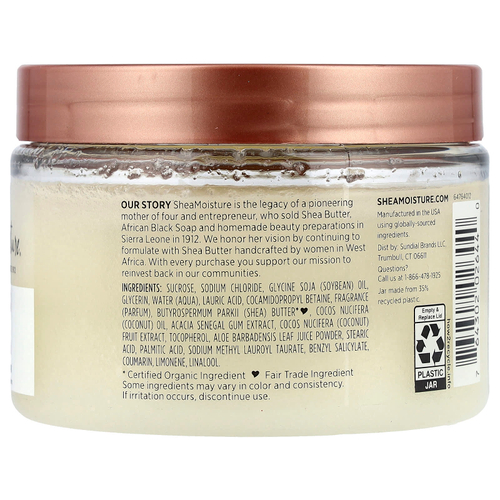 SheaMoisture, сахарный скраб для ежедневного увлажнения, 100% кокосовое масло первого отжима, 340 г (12 унций)