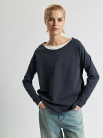 Лонгслив оверсайз реглан графит