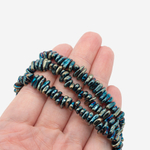 Гематин (гематит), оттенок "Сине-золотой", тонкий фриформ 6-8*2,5мм