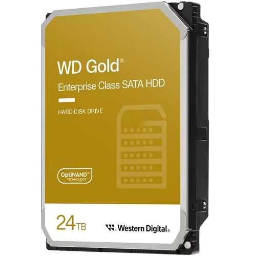 Жесткий диск HDD 24Tb Western Digital SATA-III, 512Mb, 7200rpm, WD Gold (WD241KRYZ)