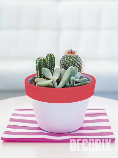 Краска аэрозольная розовая флуоресцентная матовая DECORIX - эмаль акриловая в баллончике для любых поверхностей 520 мл