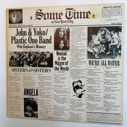 Винтажная виниловая пластинка John Lennon and Yoko Ono Plastic Ono Band With Elephants Memory And Invisible Strings Some Time In New York City (UK 1972)