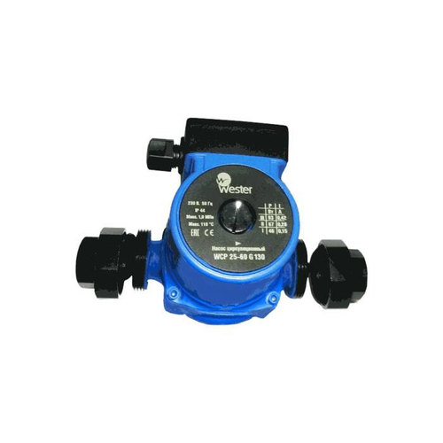 Насос циркуляционный с мокрым ротором WCP 25-60G 130мм PN10 230B/50Гц с гайкой Wester WCP25-60G130