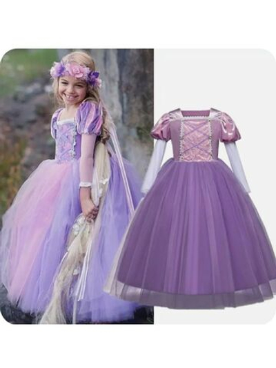 Платье принцессы Рапунцель с пайетками