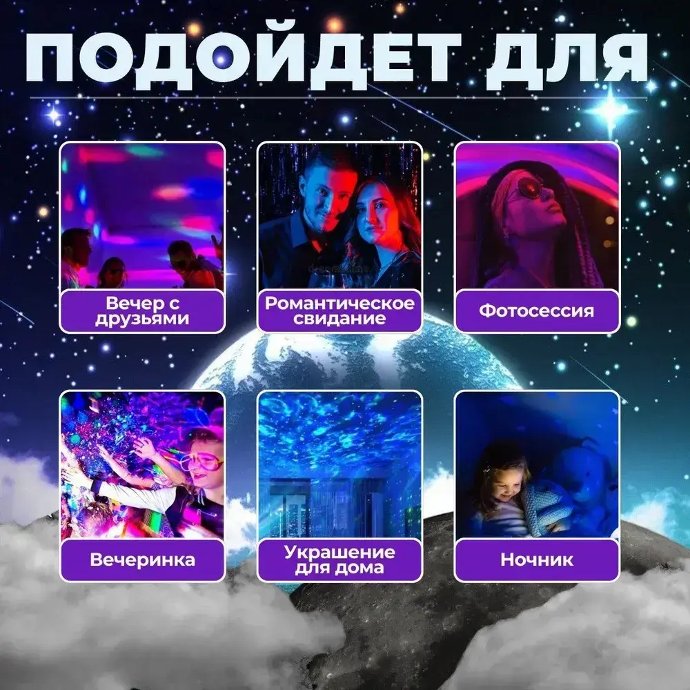 Проектор звездного неба космонавт ночник-проектор