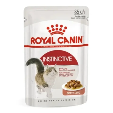 Пауч Royal Canin Instinctive для взрослых кошек, мелкие кусочки в соусе