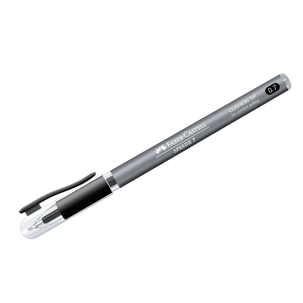 Ручка шариковая Faber-Castell "Speedx" черная, 0,7мм, грип