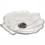 Тарелка пластиковая «Ракушка» 22*23,5см кофейная