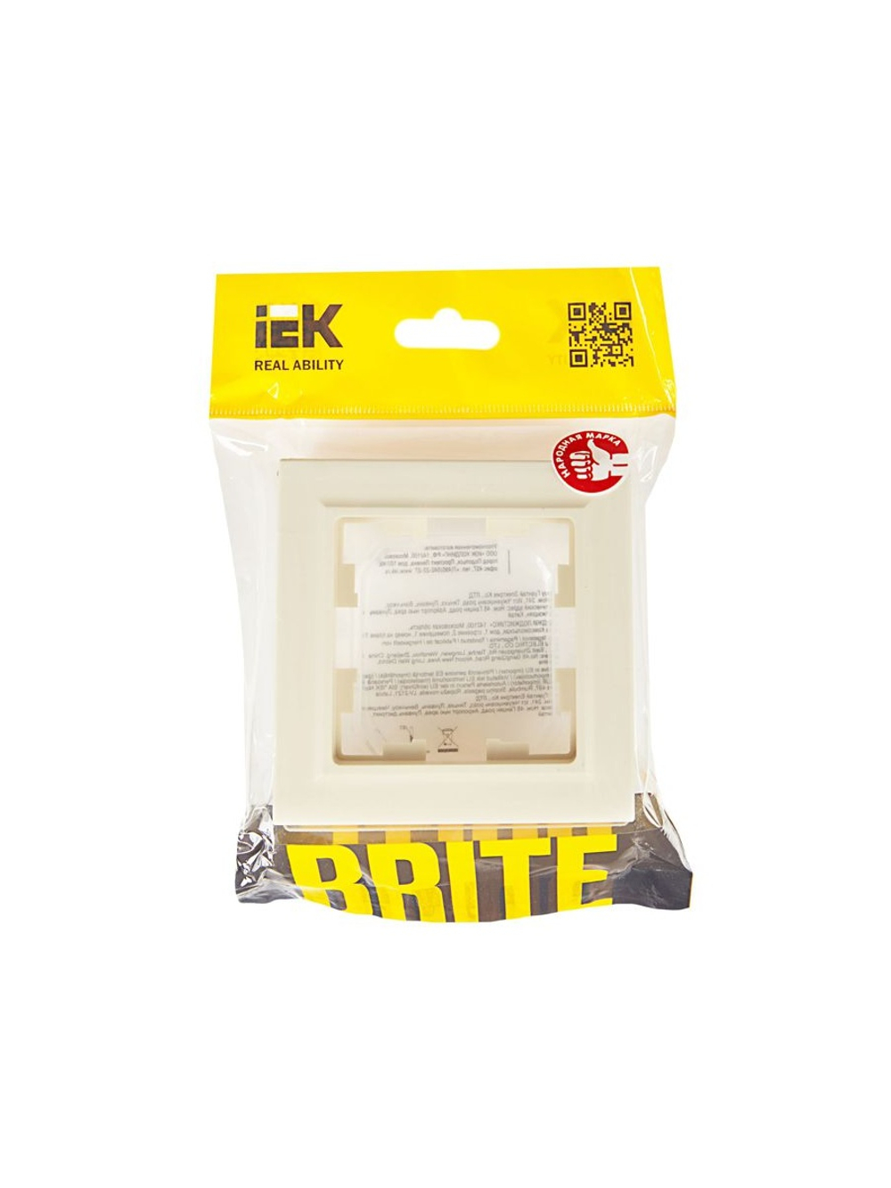 Рамка 1-м IP44 BRITE РУ-1-БрКр-44 беж. IEK BR-M12-44-K10