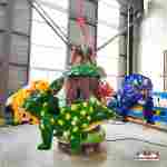 Электрическая Аттракцион карусель «Мир Динозавров», 4×4×3,5 м