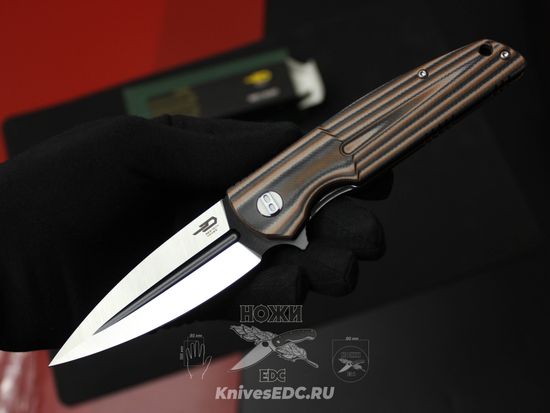 Складной нож Bestech Fin BG34D-2 c клинком из стали Sandvik™ 14C28N, рукоять G10