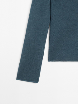 Massimo Dutti Свитер с круглым вырезом, зеленый