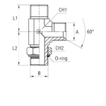 Штуцер FRGL BSP 1/2" BSP 3/8"