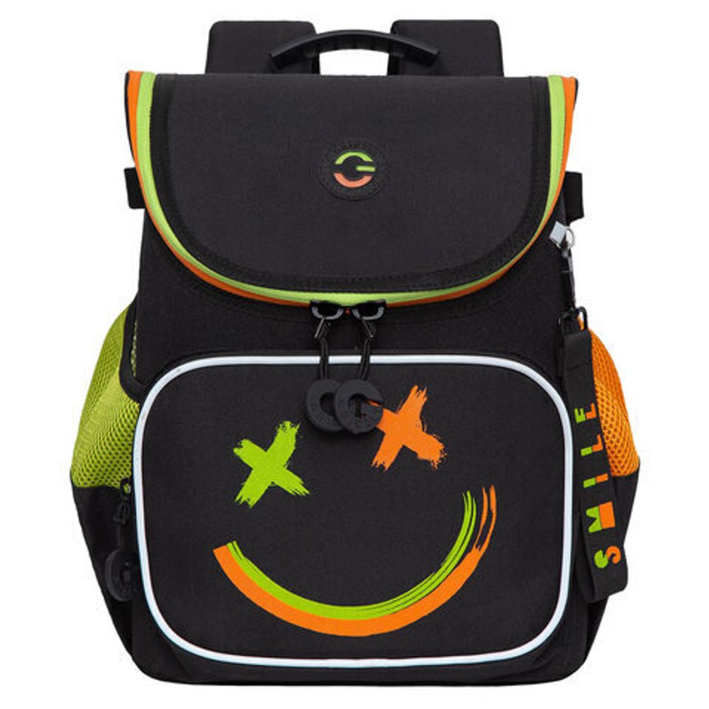 Ранец GRIZZLY эргономичная спинка, с брелоком, для мальчиков, "SMILE", 35х26х16 см, RAl-295-9/1