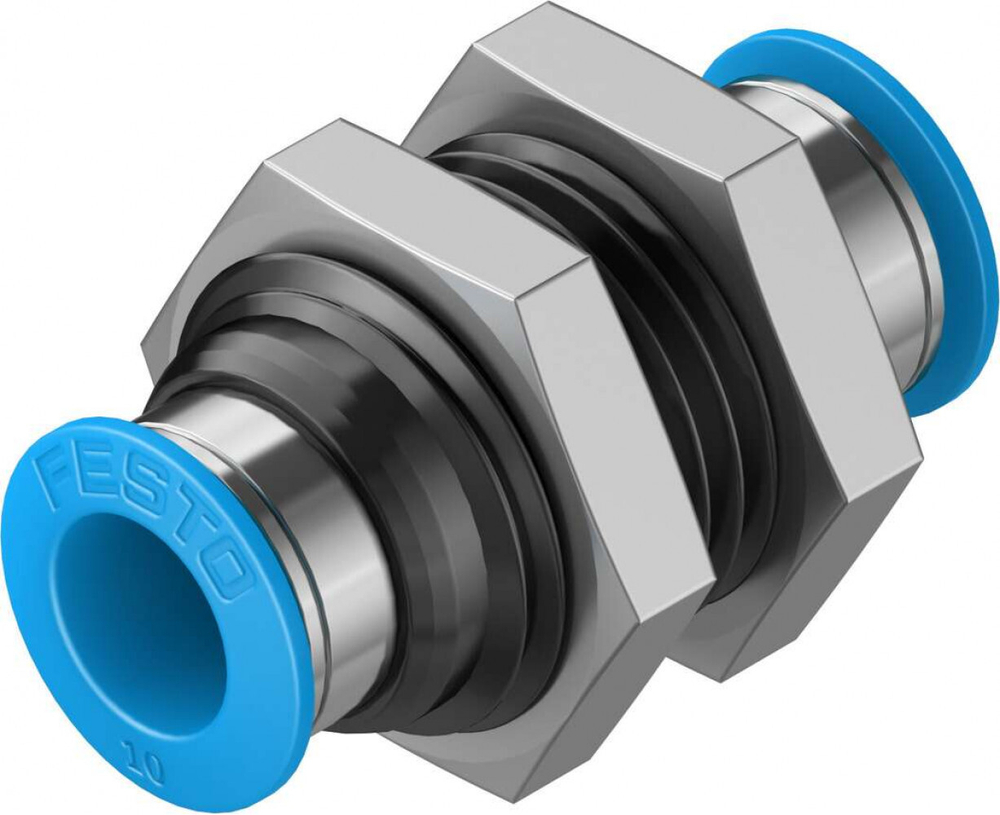 Муфта цанговая для панельного монтажа прямая Festo QSS-10-50 (комплект 50 шт)