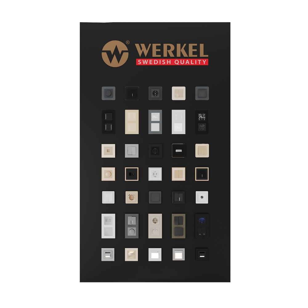 Настенный стенд на 45 постов 1060х1830х50 мм (Werkel)