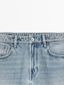 Massimo Dutti Зауженные джинсы, светло-голубой