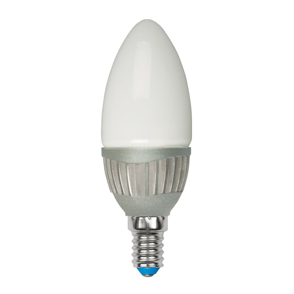 LED-C37-4W/NW/E14/FR ALS01SL Лампа светодиодная. Форма свеча, матовая колба. Материал корпуса алюминий. Цвет свечения белый. Серия Aluminium Smile.
