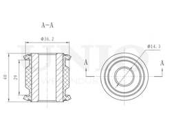 Сайлентблок внутренний заднего поперечного рычага UNIO RMP-20392