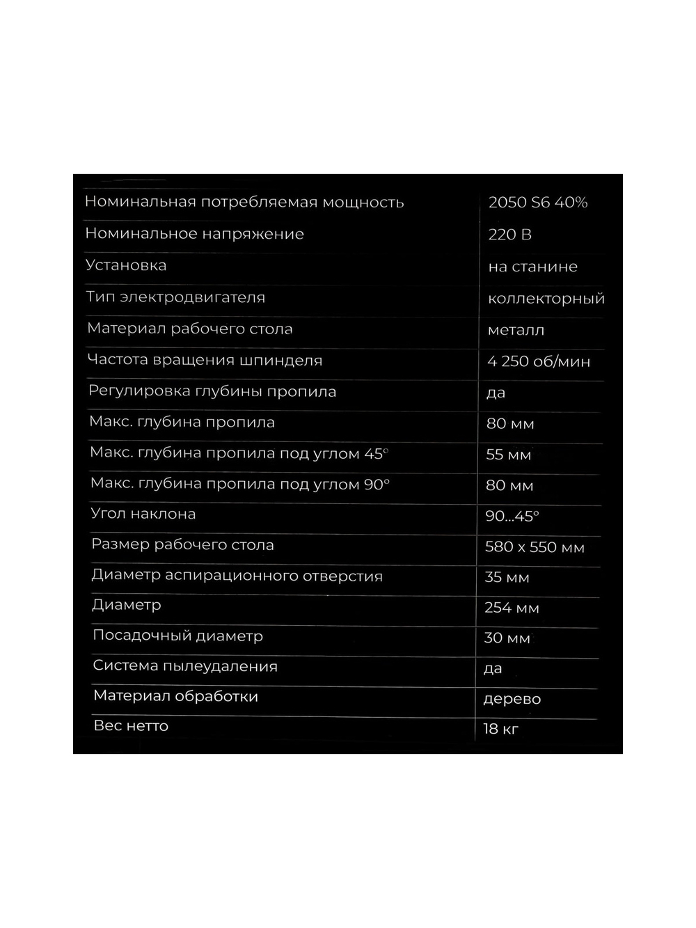 Распиловочный станок со станиной Gigant TSJ-254-2050-S