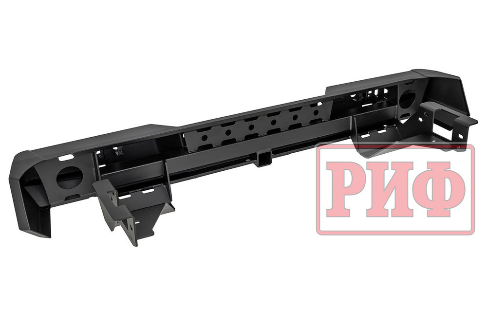 Бампер силовой задний Changan Hunter Plus с квадратом под фаркоп и фонарями РИФ