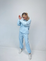 Костюм с поло голубой 6