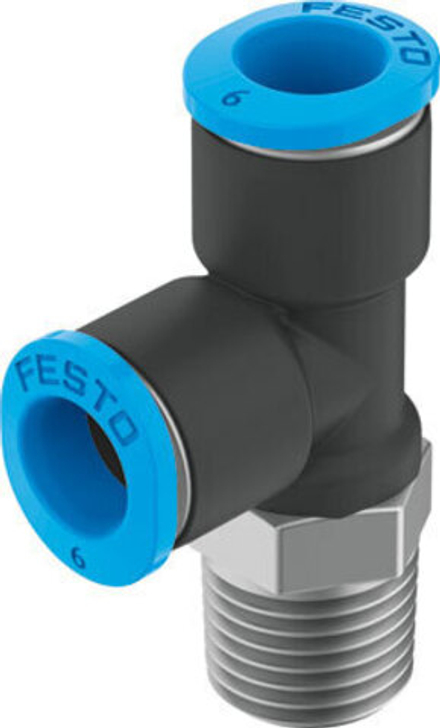 QSMTL-1/8-6 Тройник с цанговым зажимом и резьбой