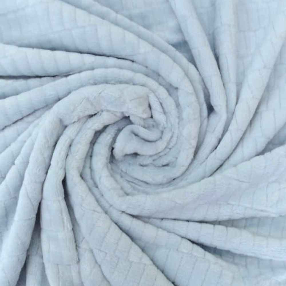 Плюш  двухсторонний серо-голубой (отрез 104х160) см