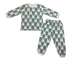 Пижама детская:штанишки и футболка с длинным рукавом на кнопках на плече из футера (100% хлопок с начесом) на рост 80,86 см