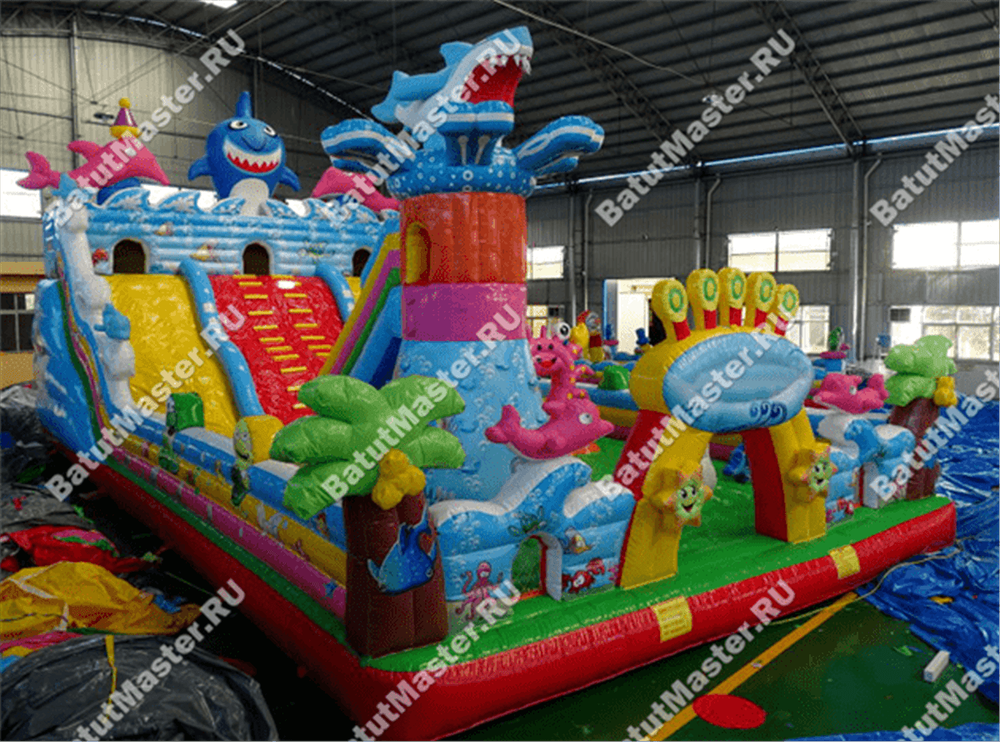 Коммерческий надувной батут "На морском дне" 14*7*6 м