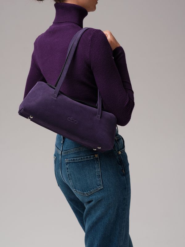 Женская замшевая сумка DBR 31127 виноградный