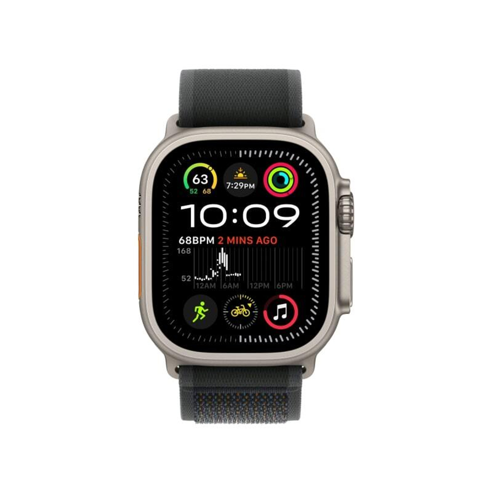 Apple Watch Ultra 2 49mm Бежевый Титан Ремешок S/M Trail Черного Цвета 2024
