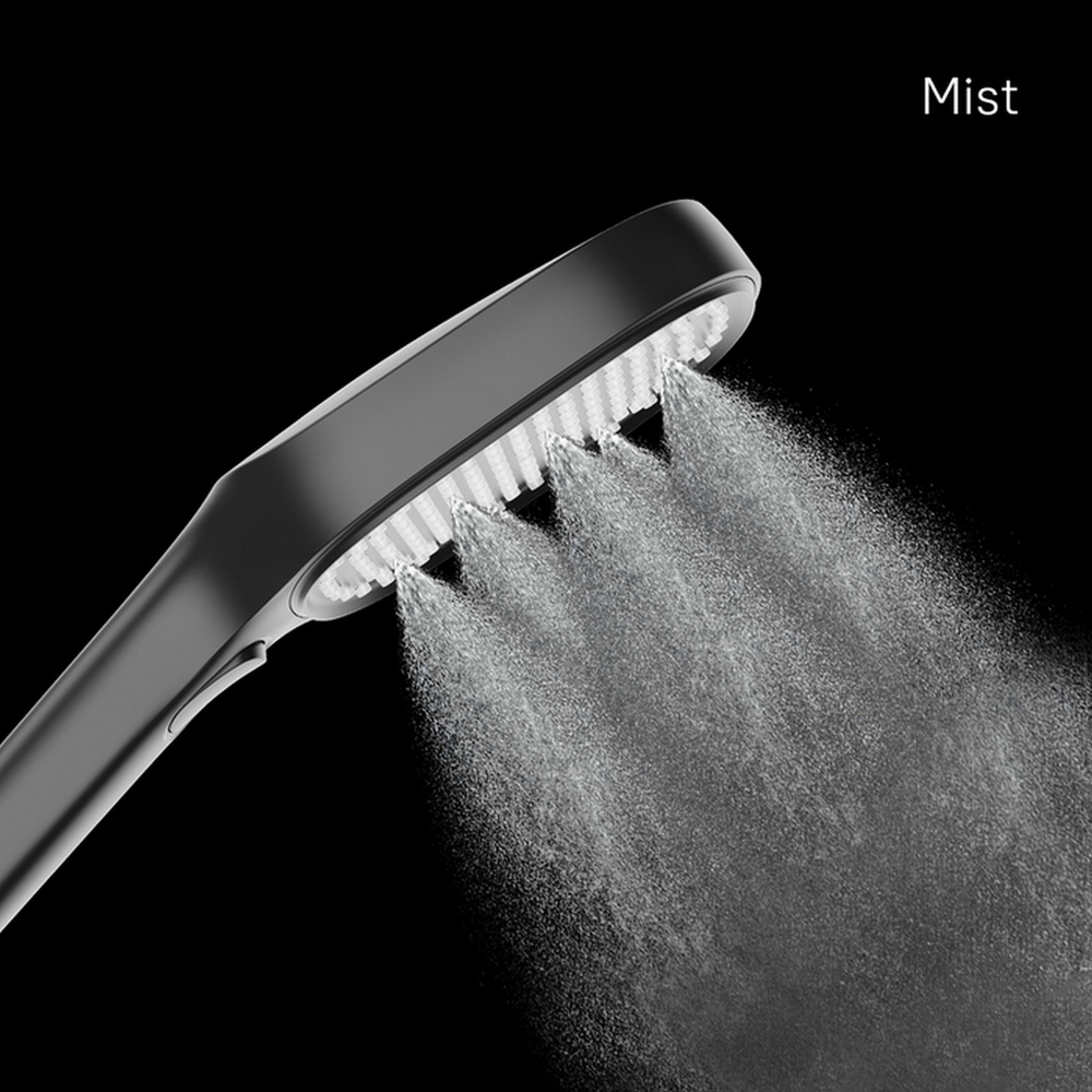 Лейка для душа Milardo ILS3FB0M18 "Ideal Spa" квадрат 120*120, 3 режима, ЧЕРНЫЙ матовый, коробка