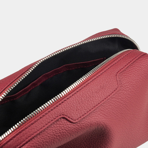Несессер Trapèze из кожи теленка вишневого цвета