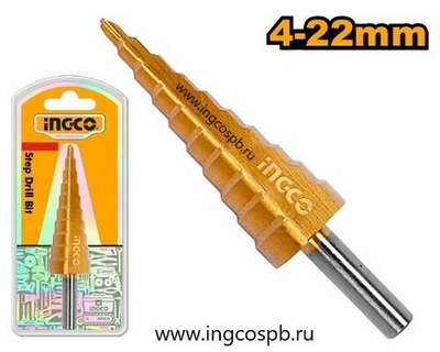 Ступенчатое сверло 4-22мм SUPER INGCO AKSDS42203 INDUSTRIAL