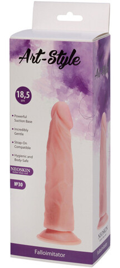 Реалистичный фаллоимитатор Art-Style Neoskin №30 , вторая кожа (20,5 см , телесный) (Цвет: телесный)