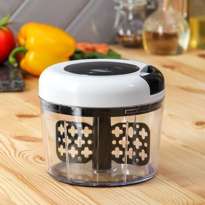 Блендер - овощерезка механический Magistro Vegan pro, 2 насадки, цвет белый (Цвет: не задано)