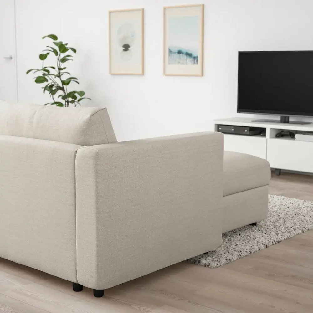 Кресло-шезлонг - IKEA VIMLE/ВИМЛЕ ИКЕА, 68х164х111 см, белый