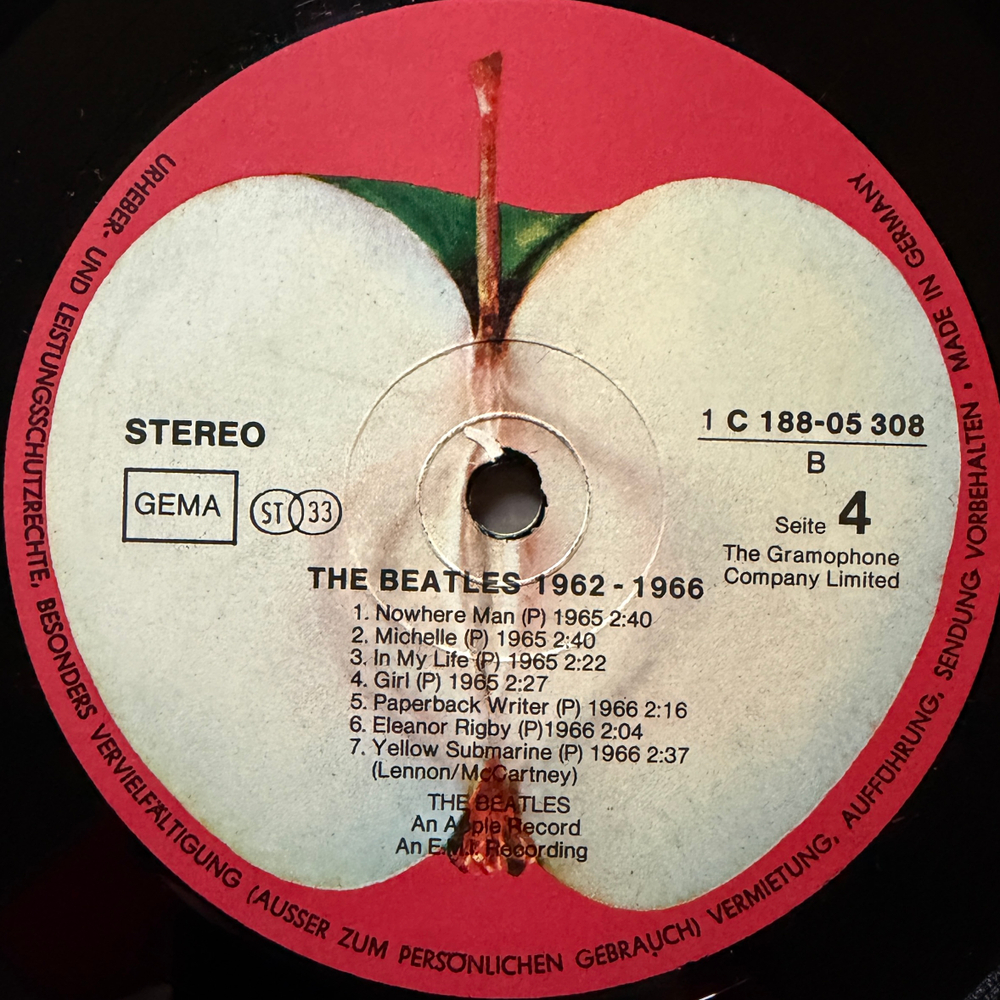 The Beatles ‎– 1962-1966 2LP (Германия 1973г.)Т
