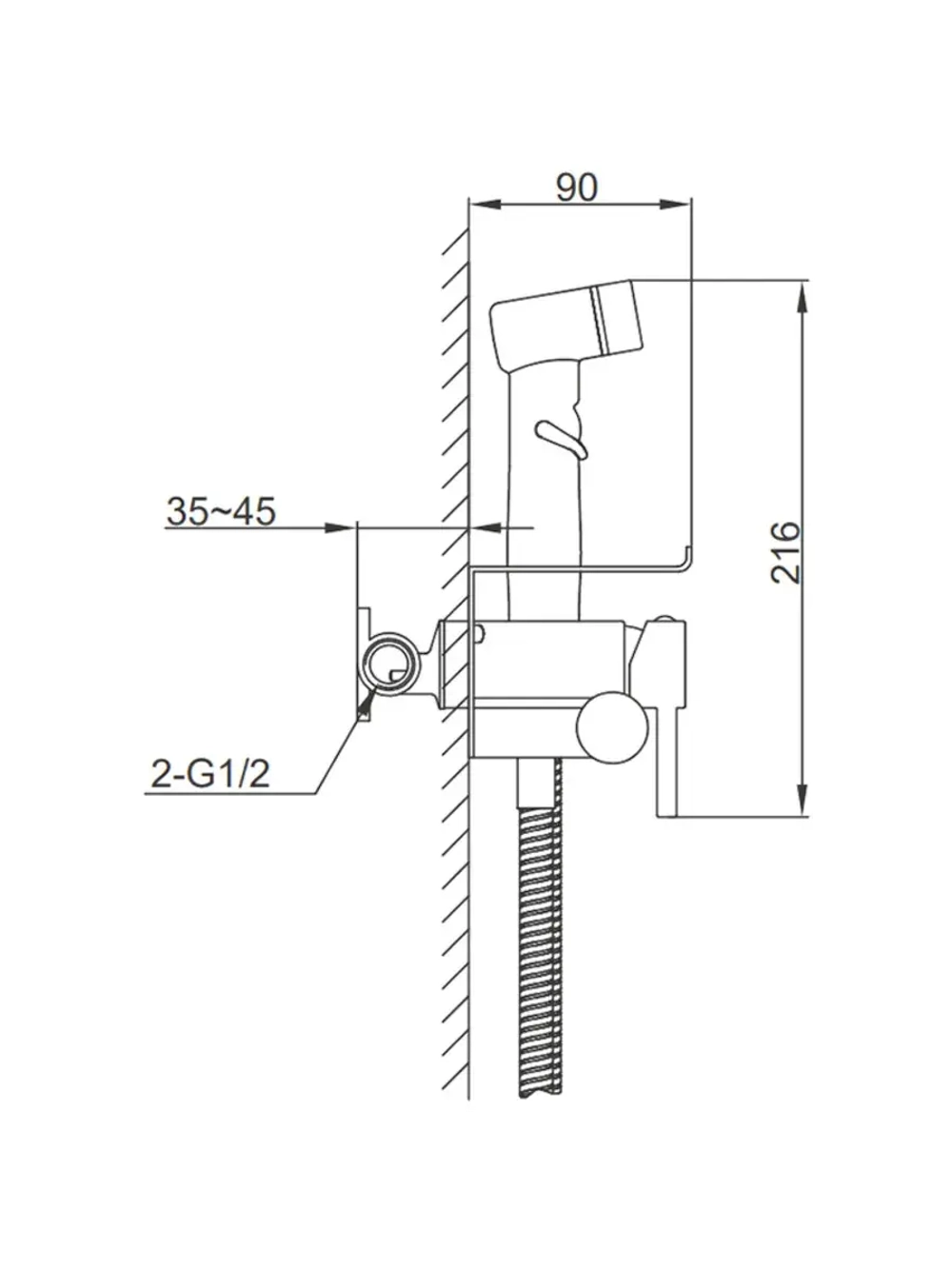 Гигиенический душ с бумагодержателем FRAP F2075-6