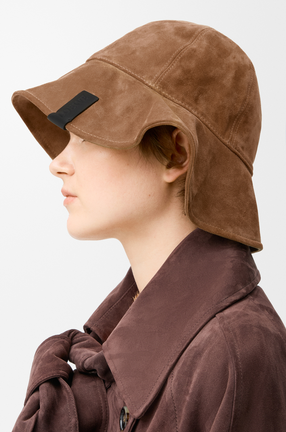 Loewe Шляпа из замши, коричневый