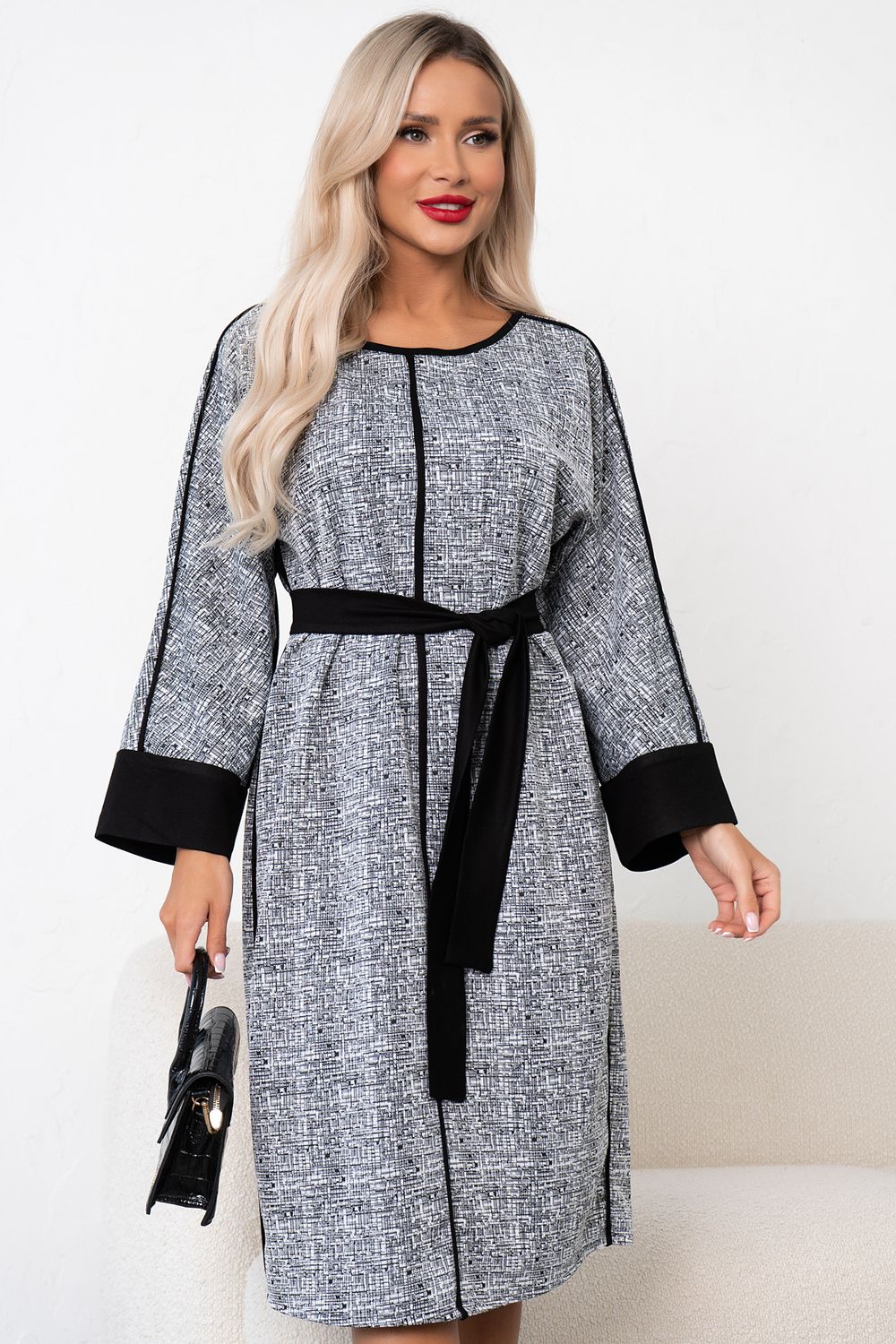 Платье Алана (серый)-46р-р Р11-1231 Nikol