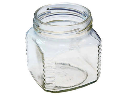 Банка винтовая Квадрат стекло D82 0,39л