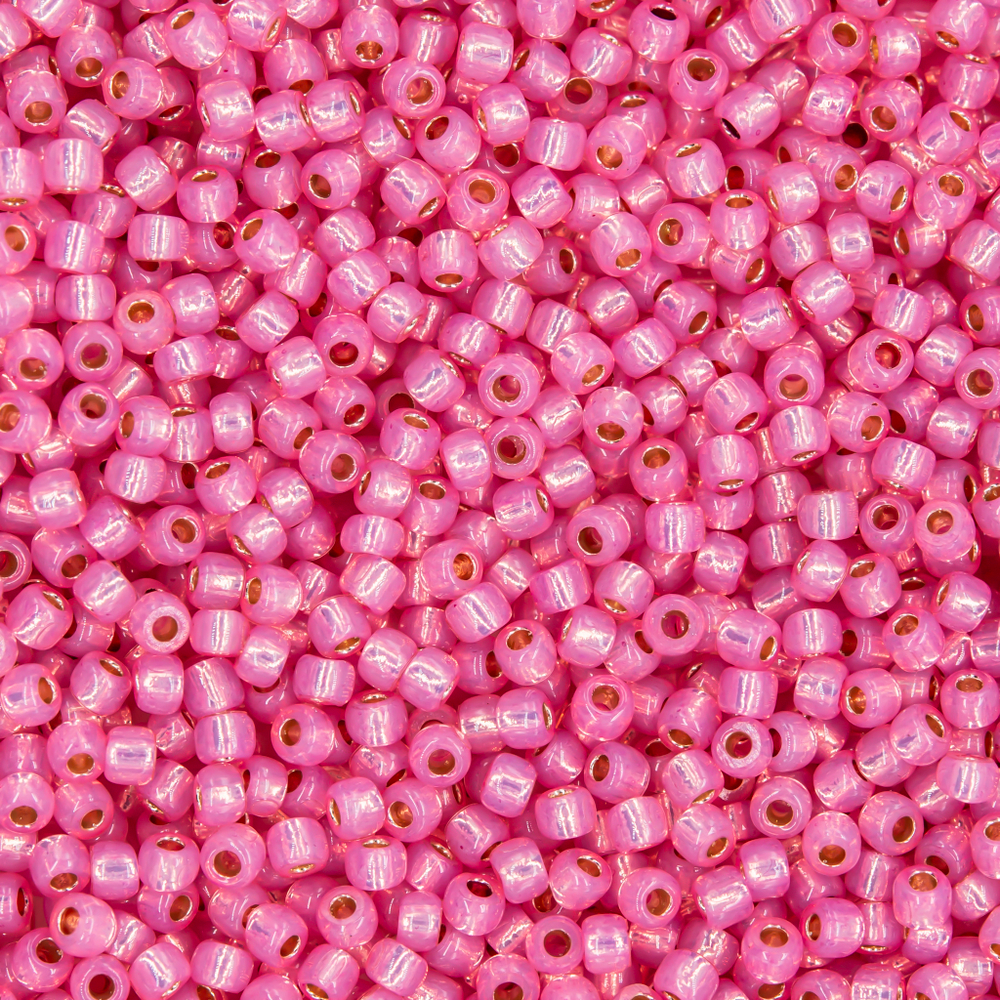Японский бисер TOHO Round 11/0 (№PF2107), с внутренним серебрением, полупрозрачный глянцевый