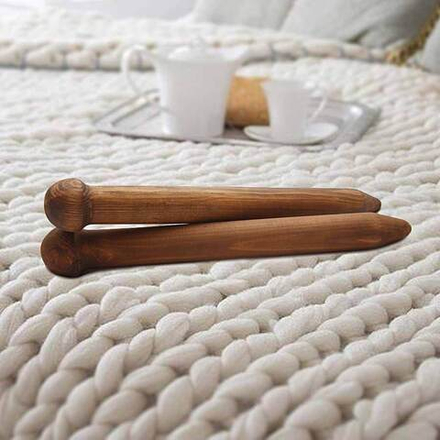 Деревянные спицы для вязания из древесины сосны 40мм/400мм. N18