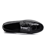 Bansley Top Grain Cow Leather Gommino Loafers Men"s Black
